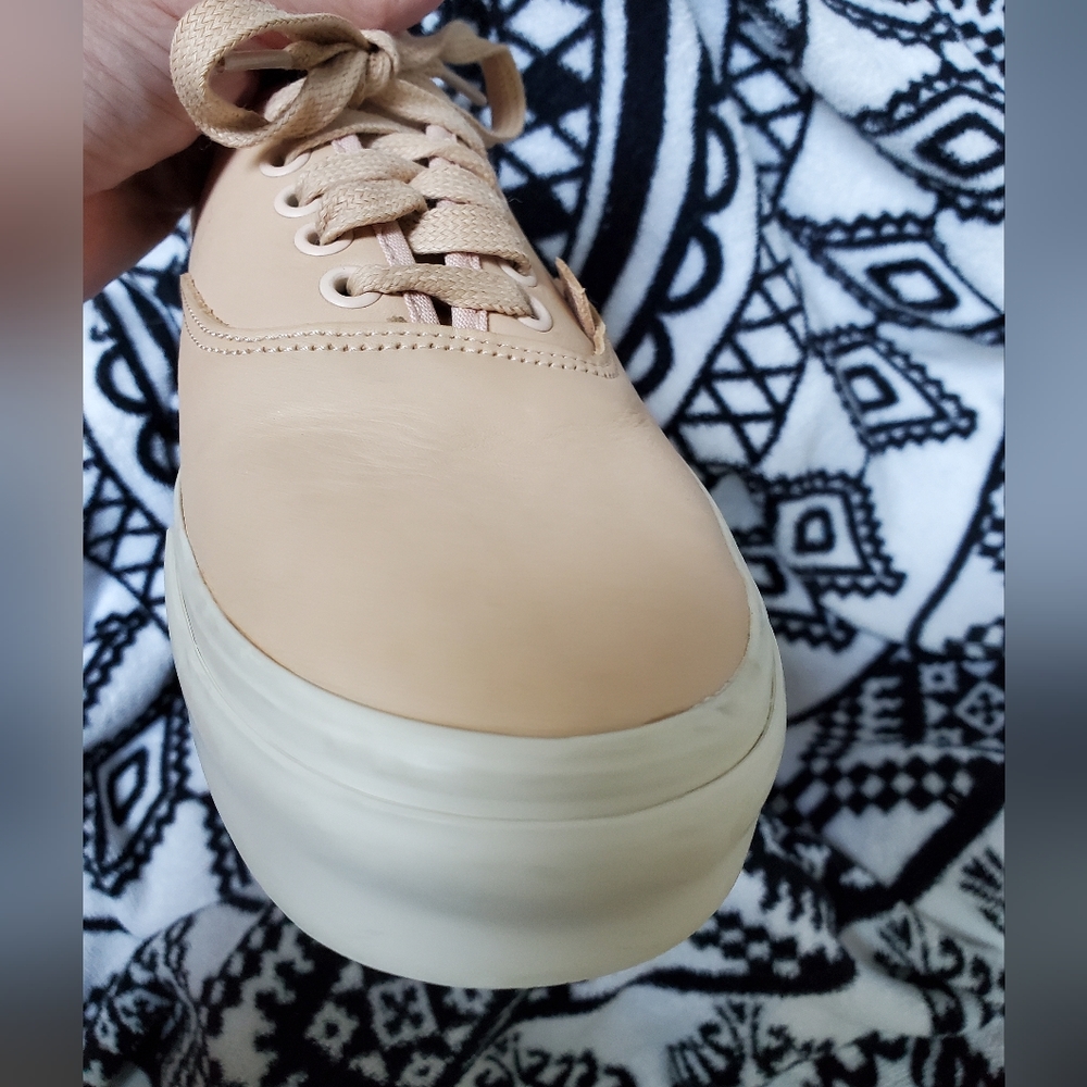 Leather Lace Up Van's Veggie Tan 9.5 Woman's 8 Mens - Picture 6 of 13